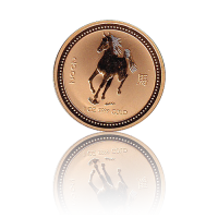 1 Unze Gold Australian Lunar I Pferd 2002