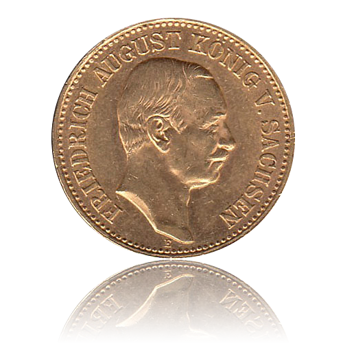 20 Mark Sachsen Gold Friedrich August III.