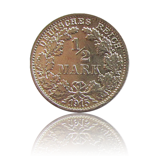 500 x 1/2 Mark Kaiserreich Silber 1905 - 1919