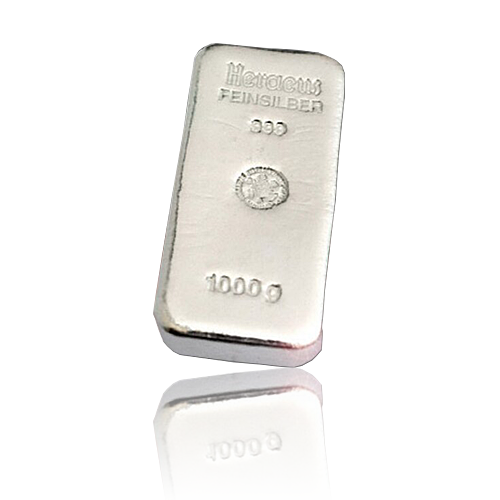 1 KG Silberbarren Heraeus / Umicore