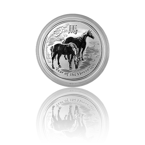 1/2 Unze Lunar II 2014 Pferd Silber