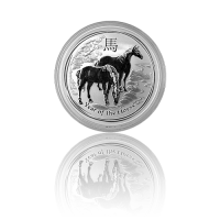 100 x 1/2 Unze Lunar II 2014 Pferd Silber